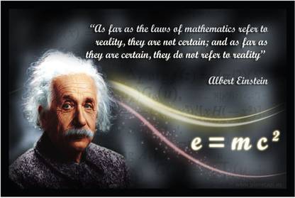 Albert Einstein Poster with Frame F-48 Paper Print