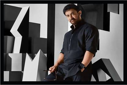Aamir Khan Poster with Frame F-40 Paper Print