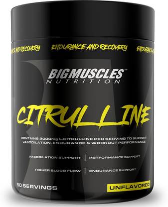 BIGMUSCLES NUTRITION Citrulline Malate [50 Servings] Pre Workout Enhance Muscle Pumps EAA (Essential Amino Acids)