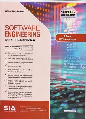 Software Engineering CSE & IT B.Tech Year II-Sem (JNTU-A) 2020 Latest Edition