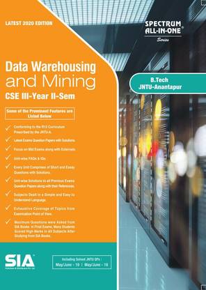 Data Warehousing And Mining, B.Tech III-Year II-Sem (CSE) JNTU-Anantapur, Latest 2020 Edition
