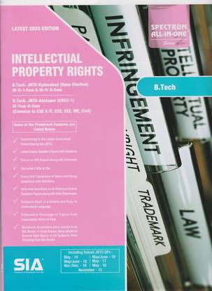 Intellectual Property Rights (Open Elective) B.Tech III-Year I-Sem (JNTU-H) 2020 Latest