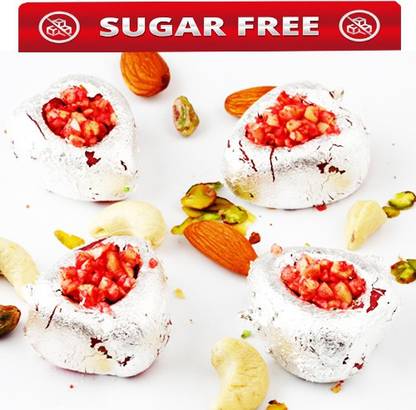 Ghasitaram Gifts Stuffed Kaju Sugarfree Hearts Box