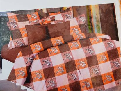 MATRIX 200 TC Cotton Double Printed Flat Bedsheet