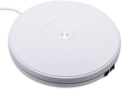 Powerpak 360 Turntable Rotating Plastic Electric Motorized Display Stand with LED For Showpiece Plate Plastic Microwave Turntable Plate