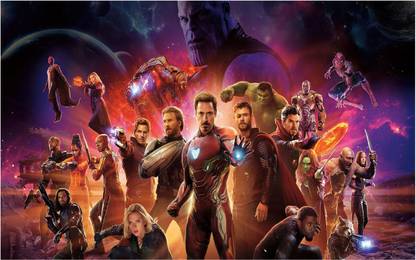 The Marvel Avengers Wall Poster For Room With Gloss Lamination M64 Paper Print