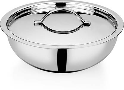 bhalaria Bhalaria Triply Tasla 18Cm W/Lid & Handle Tasla with Lid 1 L capacity 18 cm diameter