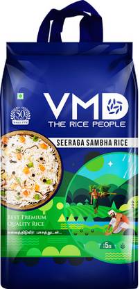 Vmd SEERAGA SAMBA RICE - 5Kgs Jeera Samba Rice (Medium Grain, Raw)