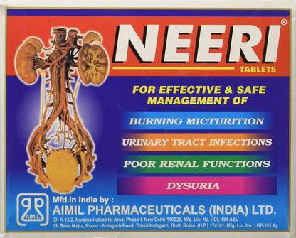 AIMIL Neeri Tablets for Kidney Stones and Urinary Tract Infections