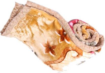GKM Floral Single Mink Blanket for  Heavy Winter