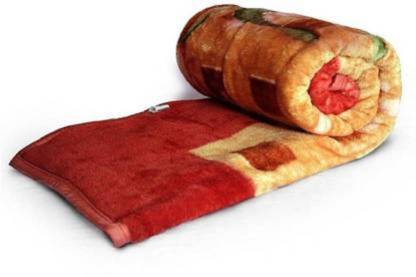 GKM Floral Double Mink Blanket for  Heavy Winter