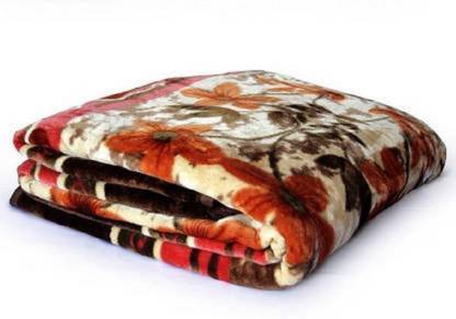 GKM Floral Double Mink Blanket for  Heavy Winter