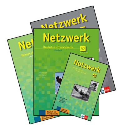 Netzwerk A2 Textbook + Workbook + Glossar + Intensivtrainer with 4 CDs (4 Book Set)