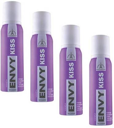Envy KISS * 120ml each * K3 Deodorant Spray  -  For Women