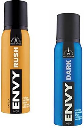 Envy (RUSH + DARK) * 120ml each - RDA02 Deodorant Spray  -  For Men
