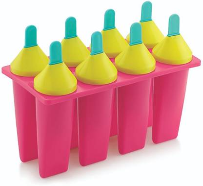 Breyers Kulfi Maker Popsicle Mould Ice Cream Candy Pink Plastic Ice Cube Tray