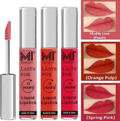 MI FASHION Fuller Lips Single Stroke Application Liquid Matte Lipstick Set Vocal Code no 545