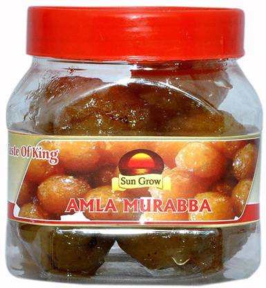 Sun Grow Home Made Organic Amla Murabba with Jaggery (Guud Murabba) Help in Blood Circulation Amla Murabba
