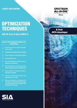 Optimization Techniques, B.Tech III-Year II-Sem (EEE) R15 (CBCC-I) JNTU-Anantapur, Latest 2020 Edition