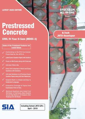 Prestressed Concrete, B.Tech IV-Year II-Sem (CE) R15 (MOOC-3) JNTU-Anantapur, Latest 2020 Edition