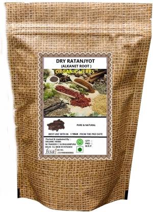 ORGANIC HERBS DRY RATANJYOT - ALKANET ROOT -VEMBALAM PATTAI
