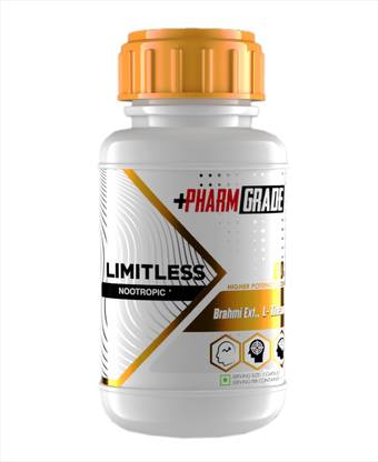PharmGrade Limitless Nootropics Supplement - Brahmi Supports Memory & Brain Health