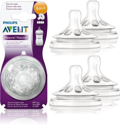 Philips Avent FEEDING NIPPLE NATURAL 6M+ Fast Flow Nipple