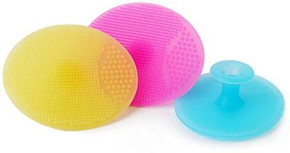 Gugzy Facial Pore Cleansing Pads, Soft Silicone Face Scrubbers Exfoliators Face Cleansing Tool, Perfect for Massage, Washing Pore Cleanser, Blackhead Removing, Exfoliating and Baby Shower (Pink Yellow Blue) I Pore Cleansing Pad I Face Cleanser I Black Head Remover I Dirt Cleaner I Baby Cleaner