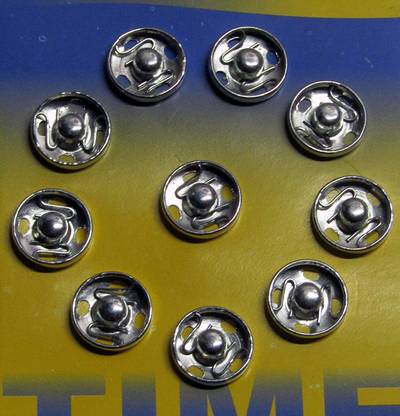 Time Titch Button (SNAP FASTNER) Brass Buttons