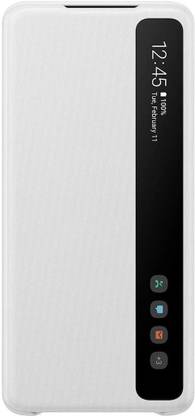 Midkart Flip Cover for Samsung Galaxy S20 Plus / S20+ White S-View Flip Case with Auto Sensor