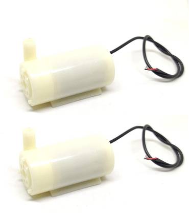 INVENTO 2pcs 3V - 12V DC Submersible Water Pump 27x54x37mm Horizontal Micro 150 Litre/hr Flow Rate For DIY Projects Power Supply Electronic Hobby Kit