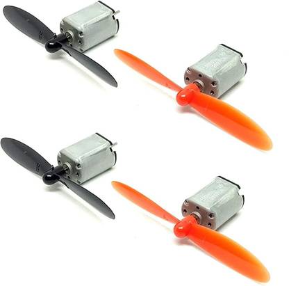 इन्वेंतो 4pcs N20 3.7V Mini Drone Dual Shaft DC Motor 10x12x15mm 6000 RPM with 2Pcs 55m Propeller For Airplane Helicopter Drones Toy Car Robot DIY पॉवर सप्लाई इलेक्ट्रॉनिक हॉबी किट