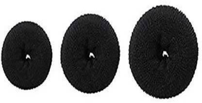 CRIYALE Hair Donut Bun Maker, Black, Pack of 3 Bun Bun (Black) Bun