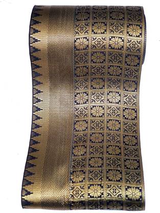 PUSHYA CREATION Gota Patti With Unique Pattern Design Machine Made Jacquared Lace Border Material for Saree Suit Borders 9 Mtr Long Lace Reel Lace Reel_SV157_LACE Lace Reel
