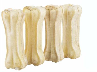 Peto lovers Bones White Dog Chew 5 Inch Pack of 4 pcs Chew Calcium Bone Full on Vitamins and Minerals Dog Chew Chicken, Mutton Dog Chew