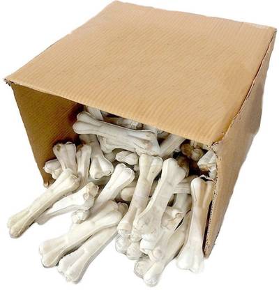 Peto lovers Rawhide Pressed Chew Dog Bone |Dog Food Bones for Dog and Puppy | Dog Food Bone Stick |Rawhide Bones for Dogs| Dog Bones for Adult Dog 6 Inches Pack 10 kg Beef Dog Chew
