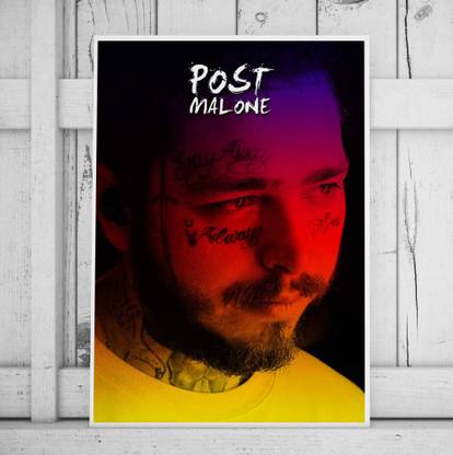 Post Malone Poster Retro Colours Effect / Look - Rapper Paper Print