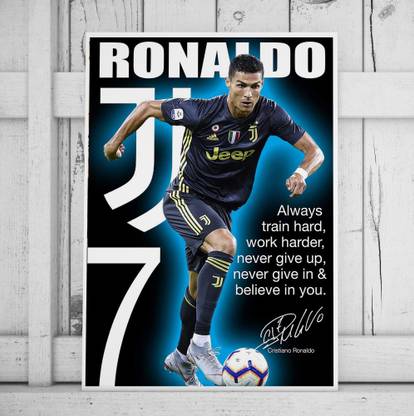 Cristiano Ronaldo motivational quotation Poster- football - Real Madrid Paper Print