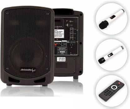 jet audio 6.5 Inch Bluetooth Speaker with 2 Piece Karoke Mic | High Quality Sound Bluetooth Speaker For Karaoke With Two Mic Indoor, Outdoor PA System