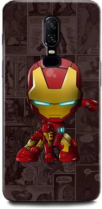 INDICRAFT Back Cover for OnePlus 6 IRON MAN, AVENGERS, MARVEL, SUPERHERO