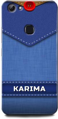 WallCraft Back Cover for Vivo Y83, Vivo 1802 KARIMA NAME, K LETTER, BLUE, JEANS, ALPHABET, DESIGN