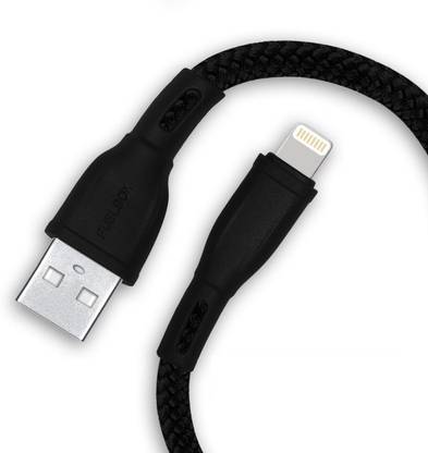 FuelBox Lightning Cable 1.5 m Nylon Tough Tested Braided Lightning to USB Cable with Ultra Flexible & Durable Quick Charge & Sync Lightning Cable Compatible with iPhone SE 2020 (1.5m, Black)