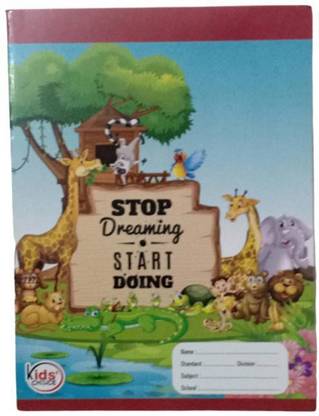 kids choice 4 Lines English Copy Writing - Pack of 10 (120 Pages) Design Start Doing Regular Notebook Ruled 120 Pages