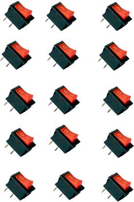 Tool Point 2 Pin Dpdt Black Button on/off/on Ac 250v/15a 125v/20a Rocker Switch 15 A One Way Electrical Switch