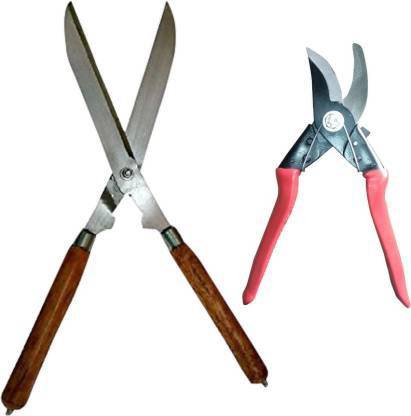 fitweight Hedge Shear With Wooden Handle Garden Tool Kit (2 Tools) Garden Tool Kit