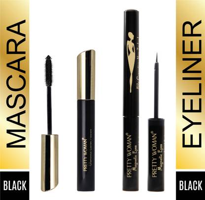 pretty woman Mascara 9 ml & Eyeliner 3 ml Combo 12 ml