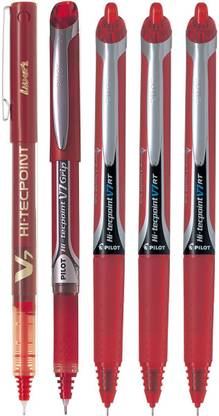 PILOT V7/V7 Grip/V7 RT (Red - Set of 5) Roller Ball Pen