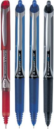 PILOT V7 Grip/V7 RT (Blue/Black/Red/ - Set of 4) Roller Ball Pen
