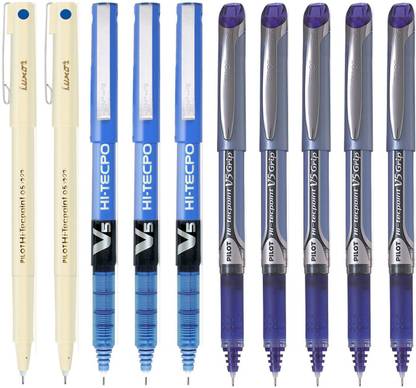 PILOT 05/V5/V5 Grip (Blue - Set of 10) Roller Ball Pen