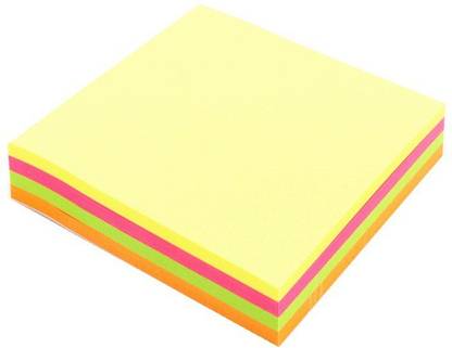 R H lifestyle 5 x 5 Inch 50 sheets each / 4 color paper Memo Note Pad for Office School Supplies Multicolored unruled 5 x 5 inch 80 gsm Origami Paper